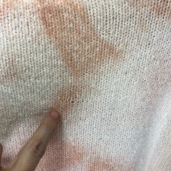 Anthropologie V Neck Bell Sleeve Sweater Sz XS Oversized Boxy Tie Dye Cozy Warm - Picture 13 of 13